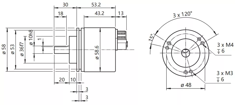 58mm Modbus Heavy Duty Encoder