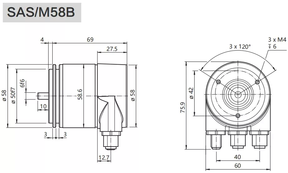 58mm Modbus Heavy Duty Encoder